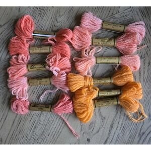 Paternayan Yarn Persian 100% Virgin Wool Yarn Lot New Needlepoint Orange Peach